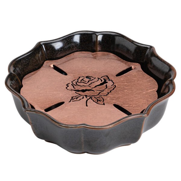 Celadon Vintage Brass Petal Tea Tray