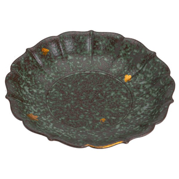 Bronze Glaze Scholar Water Drop Container Ceramic Tea Ware Bamboo Tea Tray Saucer