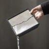 Ash Charcoal Black Square Pot Tray Water Storage Tea Table
