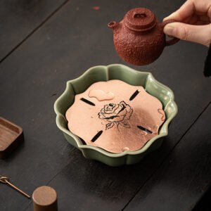 Celadon Vintage Brass Petal Tea Tray