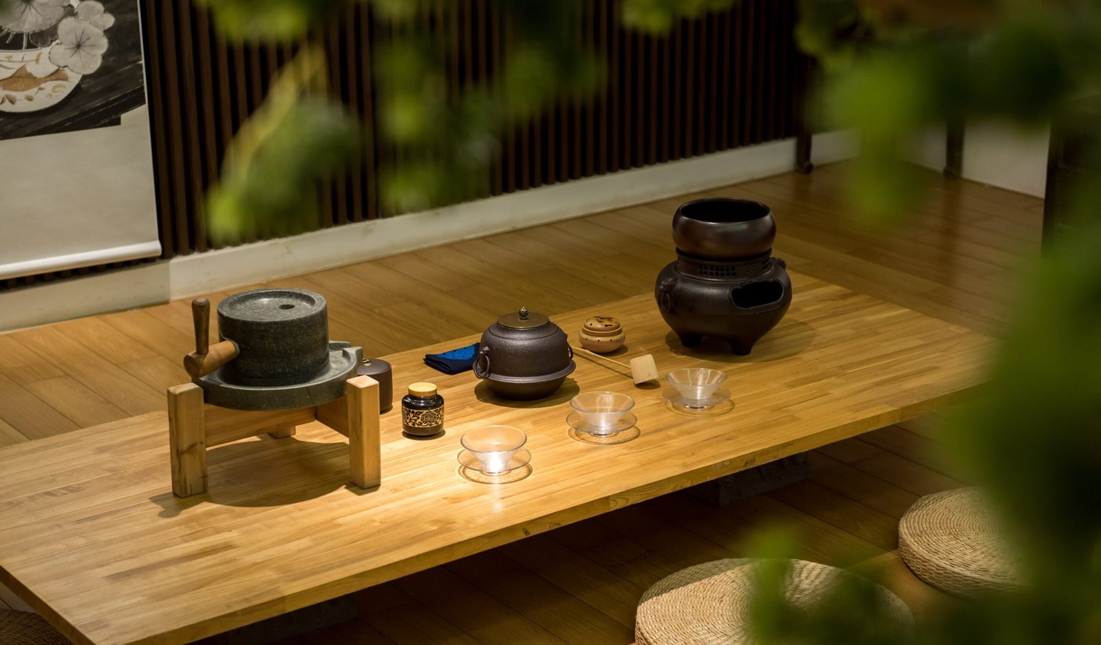 Ash Charcoal Black Square Pot Tray Water Storage Tea Table