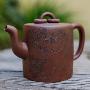 Aged Purple Clay Double Circle 320ml Yixing Teapot