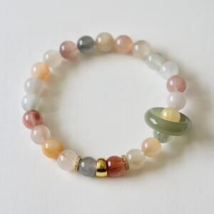 Rabbit hair crystal bracelet