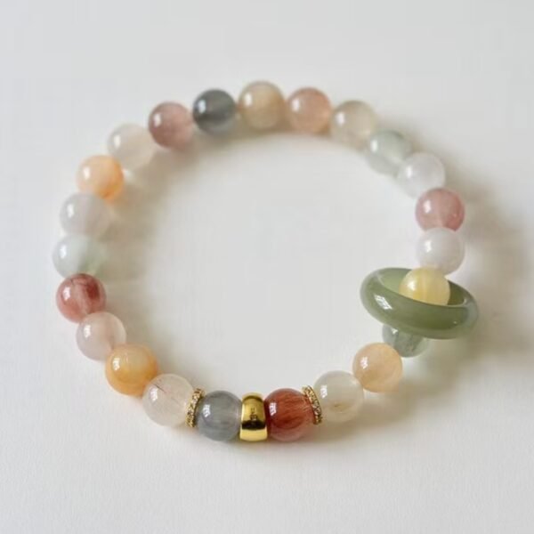 Rabbit hair crystal bracelet