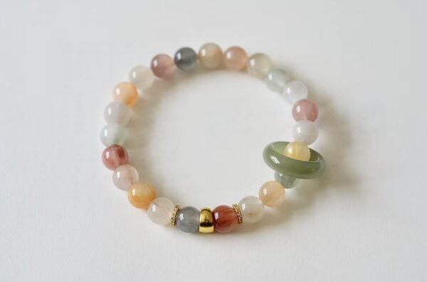 Rabbit hair crystal bracelet