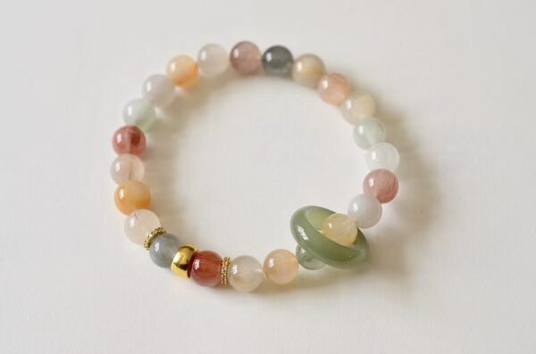 Rabbit hair crystal bracelet