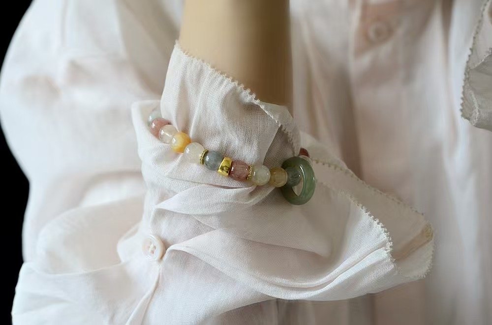 Customized Hetian Jade bracelet with turtle