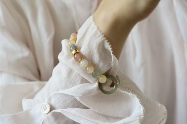 Rabbit hair crystal bracelet