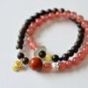 Natural Agarwood+Natural Southern Red Agate bracelet